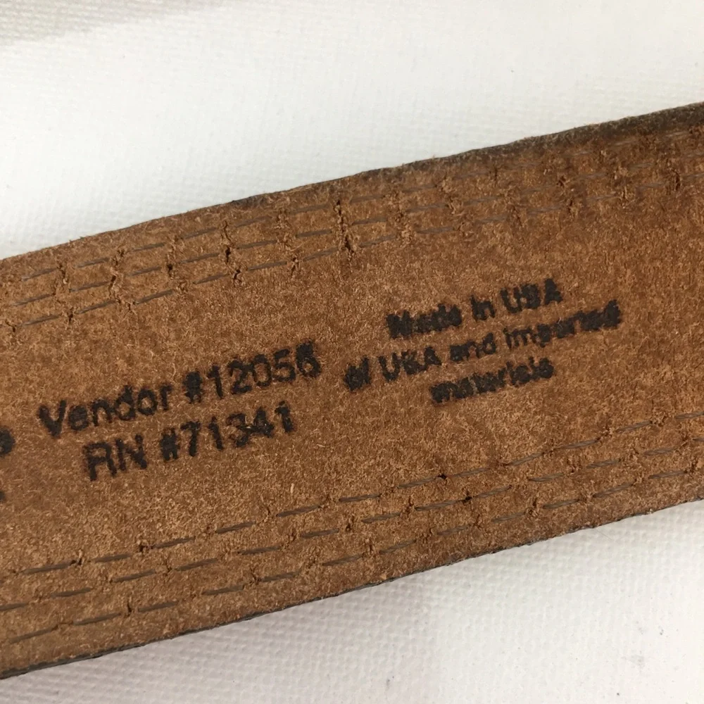 Vintage L.L. Bean Men’s Brown Leather Belt Distressed Western Cowboy Size 36